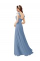 Cap Sleeves V-Neck Soft Chiffon A-Line Bridesmaid Dress Newcastle