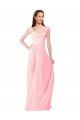 Cap Sleeves V-Neck Soft Chiffon A-Line Bridesmaid Dress Newcastle