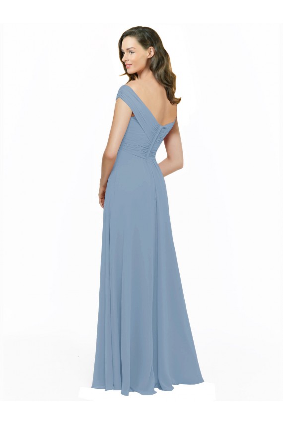 Sleeveless Off the Shoulder Chiffon A-Line Bridesmaid Dress / Evening Gowns Newcastle