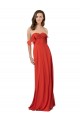 Sleeveless Red Sweetheart V-Back Soft Chiffon A-Line Bridesmaid Dress Newcastle