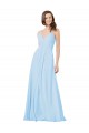 Sleeveless Spaghetti Straps Keyhole Back Chiffon A-Line Formal Dress / Bridesmaid Dress Newcastle