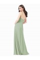 Sleeveless Smoke Green Spaghetti Straps Soft Chiffon A-Line Bridesmaid Dresses Newcastle
