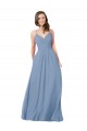 Sleeveless V-Neck Criss Cross Back Chiffon A-Line Bridesmaid Dress / Evening Dress Newcastle