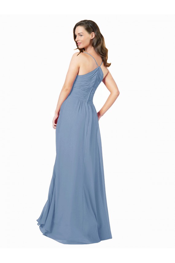 Sleeveless V-Neck Criss Cross Back Chiffon A-Line Bridesmaid Dress / Evening Dress Newcastle
