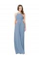 Sleeveless Halter Keyhole Back Chiffon A-Line Bridesmaid Gowns Newcastle