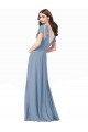 Cap Sleeves V-Neck Soft Chiffon A-Line Black Tie Prom Dress / Bridesmaid Dress Newcastle