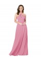 Sleeveless Halter Neck Keyhole Back Soft Chiffon A-Line Prom Dress / Bridesmaid Dress Newcastle