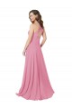 Sleeveless Halter Neck Keyhole Back Soft Chiffon A-Line Prom Dress / Bridesmaid Dress Newcastle