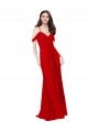 Sleeveless Dark Red V-Neck Criss Cross Back Soft Chiffon A-Line Bridesmaid Dress Newcastle