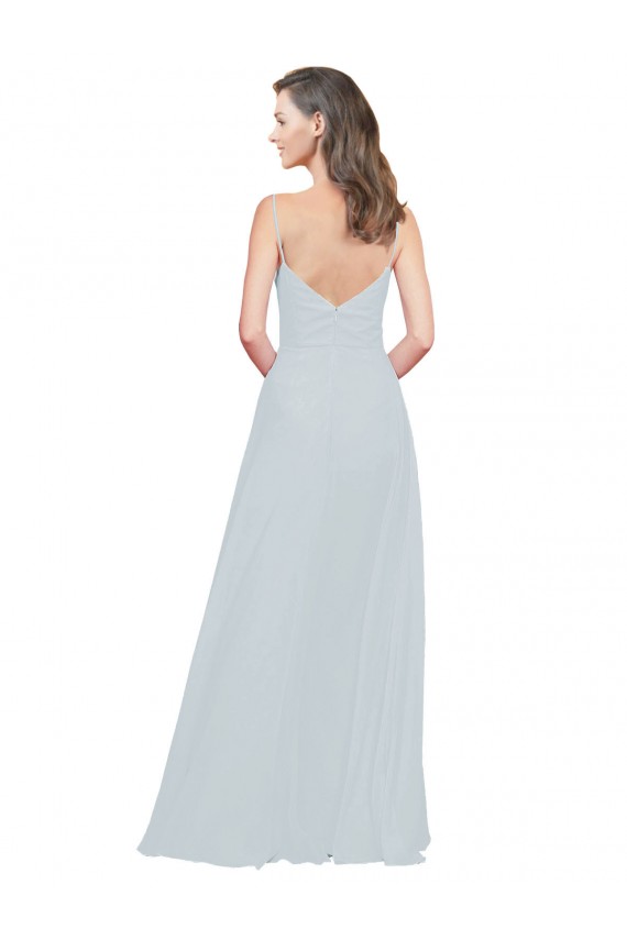 Sleeveless Frost Spaghetti Straps Soft Chiffon A-Line Bridesmaid Dress Newcastle
