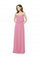 Sleeveless Skin Pink Spaghetti Straps Soft Chiffon A-Line Bridesmaid Dress Newcastle