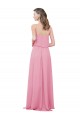 Sleeveless Skin Pink Spaghetti Straps Soft Chiffon A-Line Bridesmaid Dress Newcastle