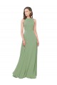 Sleeveless Seagrass Square Neck Soft Chiffon A-Line Bridesmaid Dress Newcastle