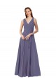 Sleeveless Silver Stone V-Neck Soft Chiffon A-Line Bridesmaid Dress Newcastle