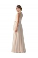 Sleeveless Bateau Neck Soft Chiffon A-Line Bridesmaid Dress Newcastle