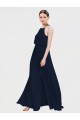 Sleeveless Dark Navy Halter Neck Chiffon A-Line Bridesmaid Dresses Newcastle