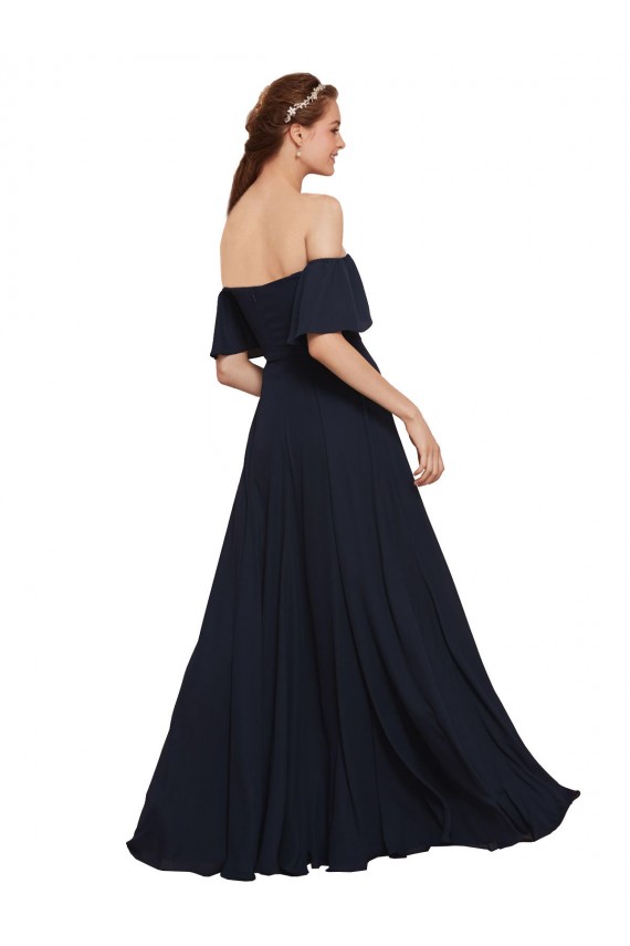 Sleeveless Off the Shoulder Soft Chiffon A-Line Prom Dress / Bridesmaid Dress Newcastle