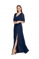 Flutter Sleeves V-Neck Soft Chiffon A-Line Bridesmaid Dress / Formal Dress Newcastle