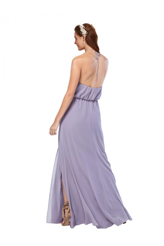 Sleeveless Halter Neck Criss Cross Open Back Chiffon A-Line Bridesmaid Dress / Evening Dress Newcastle