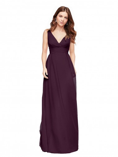 Sleeveless V-Neck Chiffon A-Line Evening Gowns / Bridesmaid Dresses Newcastle