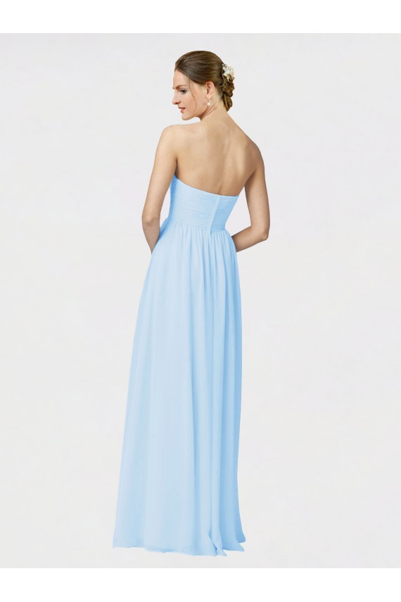Sleeveless Light Sky Blue Sweetheart Soft Chiffon A-Line Formal Dress / Bridesmaid Dress Newcastle