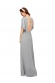 Flutter Sleeves V-Neck Open Back Chiffon A-Line Bridesmaid Dress / Evening Gowns Newcastle