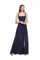 Sleeveless Dark Navy Spaghetti Straps Chiffon A-Line Bridesmaid Dress / Evening Dress Newcastle