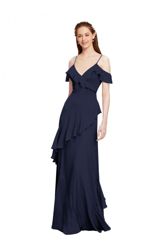 Sleeveless Off the Shoulder Chiffon A-Line Formal Dresses / Bridesmaid Dresses Newcastle