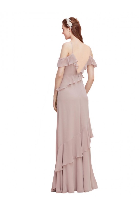 Sleeveless Off the Shoulder Chiffon A-Line Formal Dresses / Bridesmaid Dresses Newcastle
