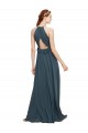 Sleeveless Black Halter Neck Keyhole Back Soft Chiffon Sheath Bridesmaid Dress Newcastle