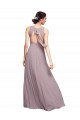 Sleeveless V-Neck Open Back Chiffon A-Line Wedding Guest Dress Newcastle