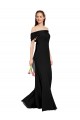 Sleeveless Black Off the Shoulder Soft Chiffon Mermaid Prom Dress / Bridesmaid Dress Newcastle