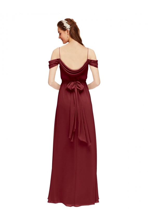 Sleeveless Off the Shoulder Soft Chiffon Sheath Formal Dress / Bridesmaid Dress Newcastle