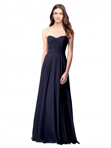 Sleeveless Sweetheart Open Back Soft Chiffon A-Line Evening Dress / Bridesmaid Dress Newcastle