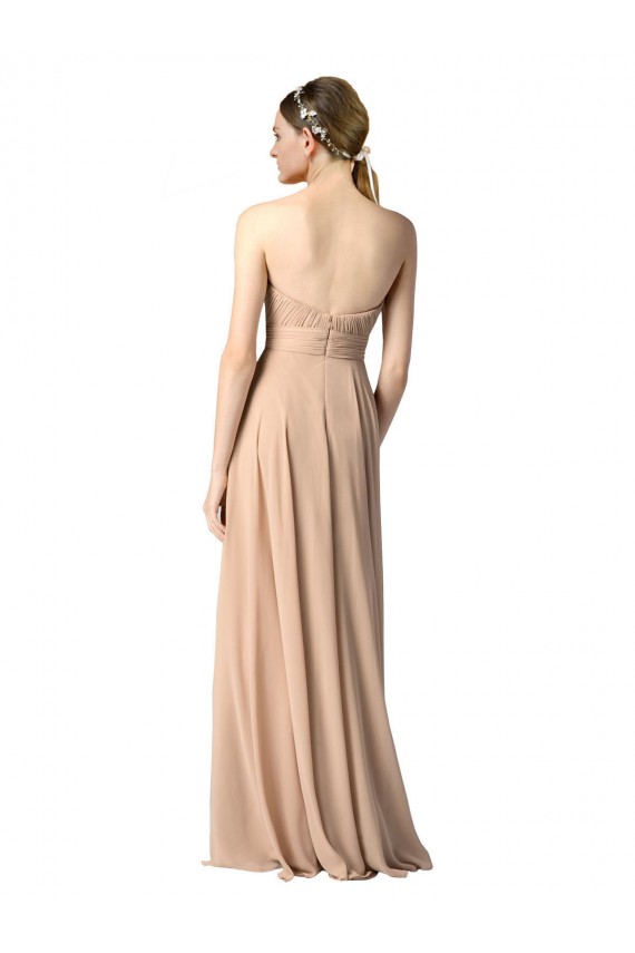 Sleeveless Sweetheart Open Back Soft Chiffon A-Line Evening Dress / Bridesmaid Dress Newcastle