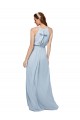 Sleeveless Royal Blue High Neck Soft Chiffon A-Line Bridesmaid Dress Newcastle