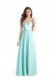 Sleeveless V-Neck V-Back Soft Chiffon & Satin A-Line Bridesmaid Dress Newcastle