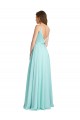 Sleeveless V-Neck V-Back Soft Chiffon & Satin A-Line Bridesmaid Dress Newcastle