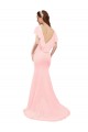 Flutter Sleeves V-Neck Low Back Soft Chiffon Mermaid Bridesmaid Dress Newcastle