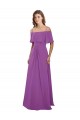 Flutter Sleeves Off the Shoulder Soft Chiffon A-Line Bridesmaid Dress Newcastle