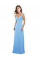 Sleeveless Periwinkle Spaghetti Straps Open Back Soft Chiffon A-Line Bridesmaid Dress Newcastle