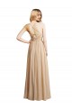 Sleeveless Spaghetti Straps Criss Cross Open Back Soft Chiffon A-Line Bridesmaid Dress Newcastle