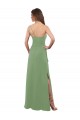 Sleeveless Seagrass One Shoulder Soft Chiffon A-Line Bridesmaid Dress Newcastle