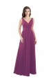 Sleeveless Wild Berry V-Neck V-Back Soft Chiffon A-Line Bridesmaid Dress Newcastle