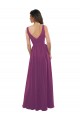 Sleeveless Wild Berry V-Neck V-Back Soft Chiffon A-Line Bridesmaid Dress Newcastle