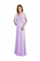 Split Sleeves V-Neck V-Back Soft Chiffon A-Line Bridesmaid Dress Newcastle