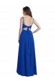 Sleeveless Royal Blue Spaghetti Straps Open Back Soft Chiffon A-Line High Low Bridesmaid Dress Newcastle