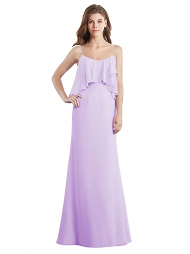 Sleeveless Spaghetti Straps Low Back Chiffon A-Line Bridesmaid Dress / Evening Dress Newcastle