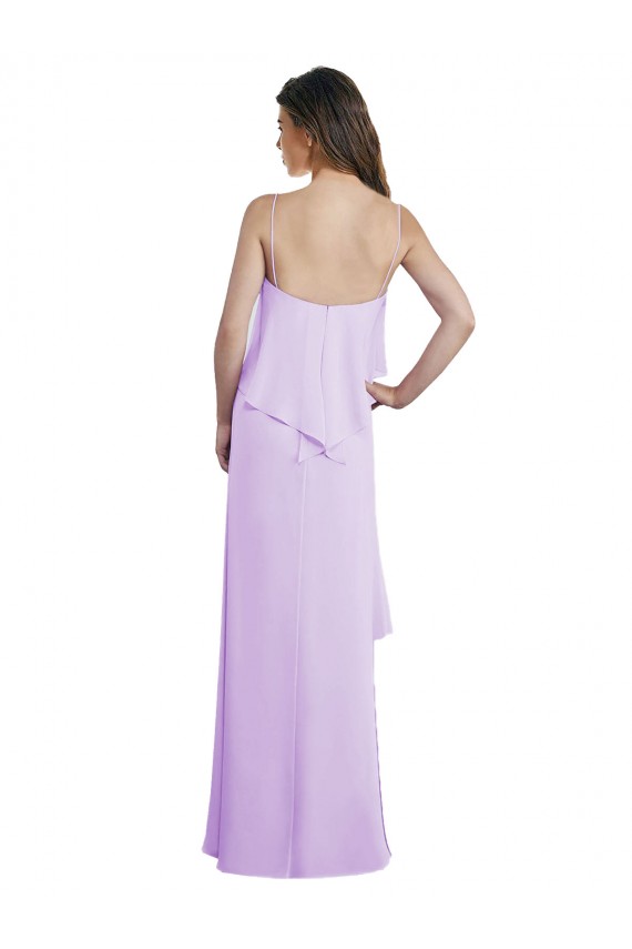 Sleeveless Spaghetti Straps Low Back Chiffon A-Line Bridesmaid Dress / Evening Dress Newcastle