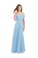 Cold Shoulder Spaghetti Straps Low Back Soft Chiffon A-Line Bridesmaid Dress Newcastle